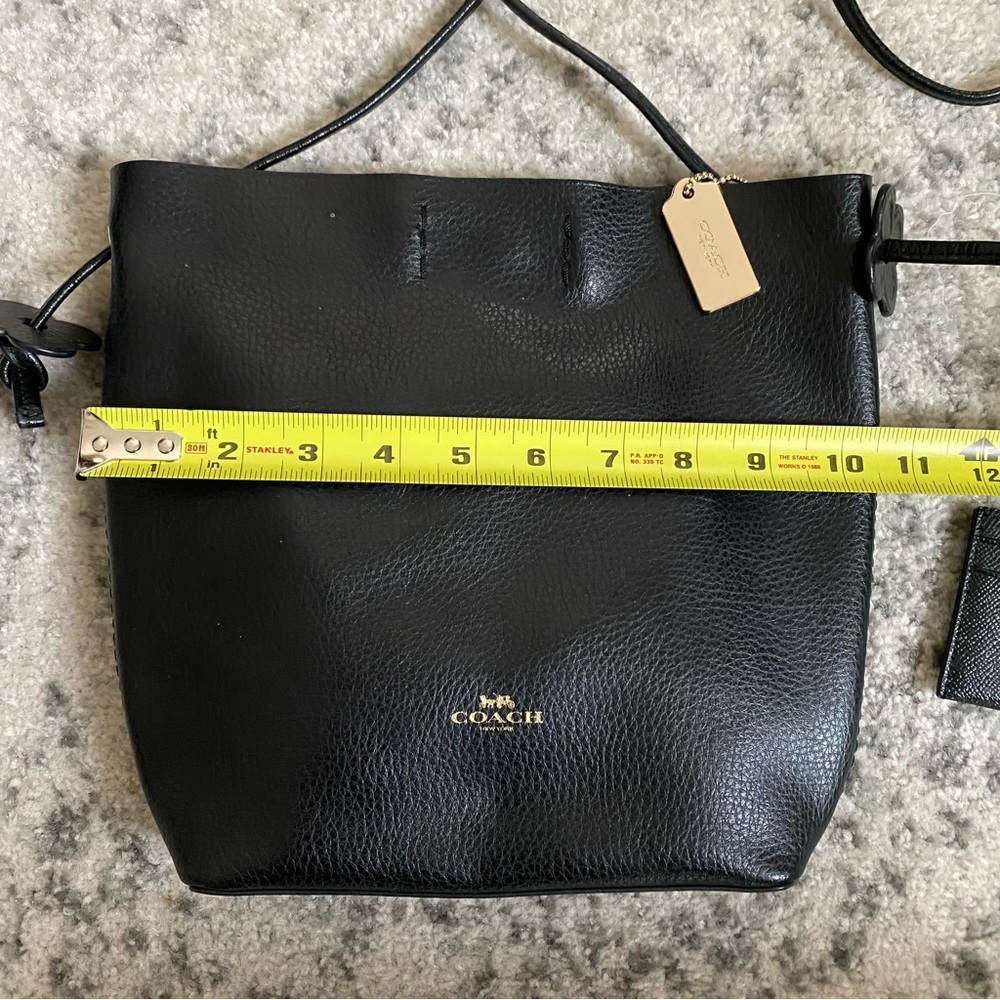 Coach Derby Slim Black Leather Crossbody Bag - Picture 4 of 9